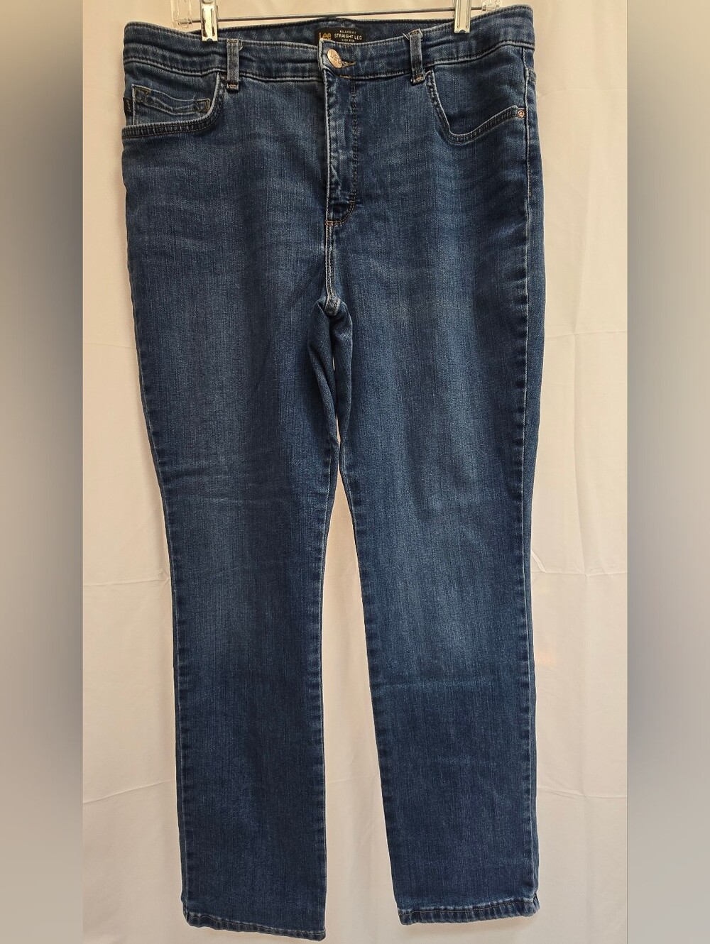 Lee Instantly Slims High Rise Straight Leg Jeans Women’s Size 16 Medium